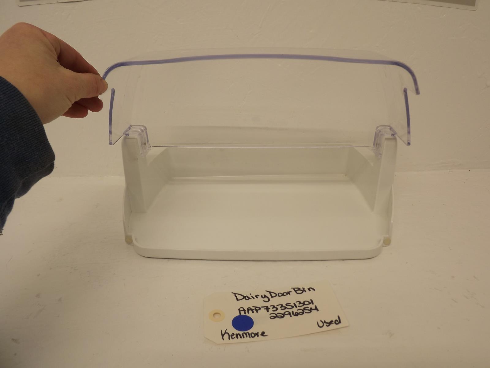 Kenmore Refrigerator AAP73351301 2296254 Dairy Door Bin Used Kenmore Refrigerator AAP73351301 2296254 Dairy Door Bin Used